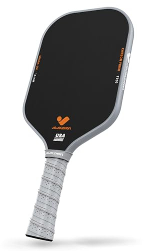 JOJOLEMON Pickleball Paddles, Raw Carbon Fiber Rackets with 16mm Polymer Honeycomb Core, Hybrid Racquet Designed for Ultimate Spin & Consistency - USAPA Approved
