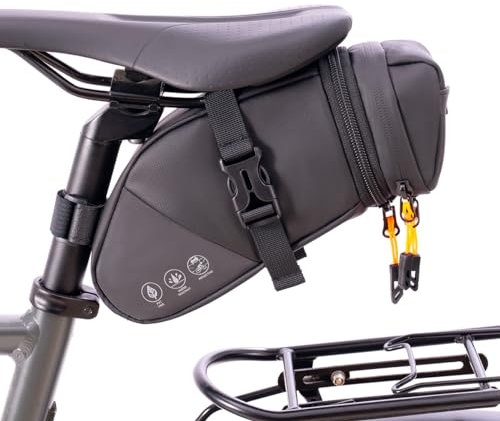 CCKOLE Fahrrad Satteltaschen fahrradsatteltasche mit reflektierender, Fahrradtasche Hecktasche Wasserdicht, Erweiterbare Fahrradtasche mit großem Fassungsvermögen
