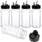 Molain 5 pièces récipients à épices en plastique, 120ML boîtes à épices saupoudreur d'épices Réutilisable bocal à épices Set de bocaux à épices pour la cuisine Conservation des épices, poudres