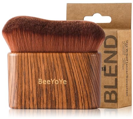 BeeYoYe Self Tanner Tanning Brush for Self-Tan,Tanning Mitt Body Bronzer Brush for Self Tanner, Kabuki Leg Makeup Brush for Self Tanning Mousse