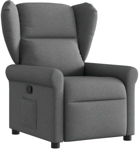 vidaXL Relaxsessel Dunkelgrau Stoff, Sessel, TV Sessel, Sessel verstellbar, Fernsehsessel, TV-Sessel, Fernsehsessel verstellbar, Sofasessel