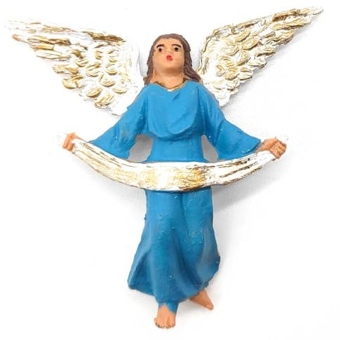 AC - Figura de ángel para Belén - Durexina - Adorno para Nacimiento, Portal, Pesebre, Navidad - Decoración Tradicional - 7 cm