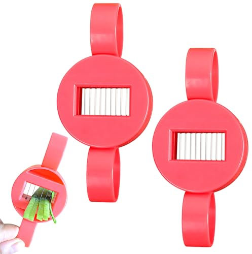 Lot de 2 coupe-haricots et coupe-haricots – Mini coupe-haricots robustes – Outil de tranchage de cuisine tranchant et efficace – Outil de cuisine rapide pour couper les haricots