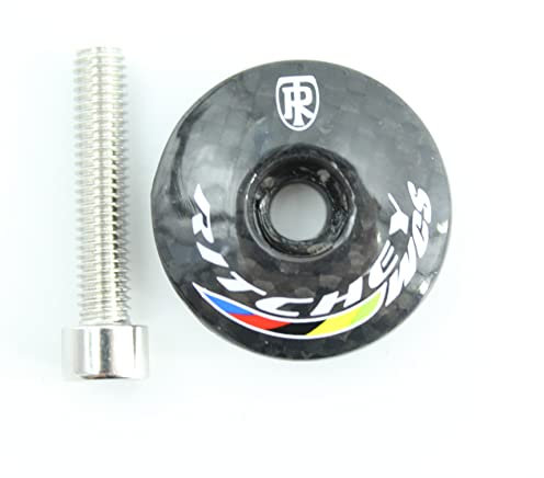 DUANSIYU Steuersatz Kappe Glänzende 3K-Vollcarbon-Fahrrad-Vorbauabdeckung, Fahrradsteuersätze, Carbon-Oberkappen mit Schrauben, Carbon-Fahrradteile Stem Cap