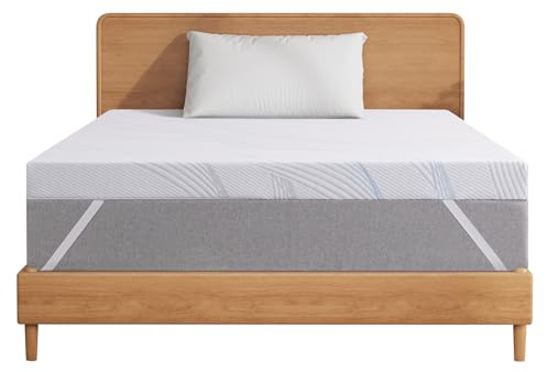 Sleremind Surmatelas 160x200 cm Épaisseur 7,5cm - Mousse à Mémoire de Forme,Housse Amovible Lavable, Design Antidérapant