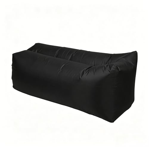 ZTOONE Chaise Longue Gonflable avec Sac de Transport, hamac Gonflable pour Piscine, Camping, Plage, randonnée, Parc, Jardin, Piscine, Pique-Nique (Noir)