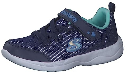 Skechers Skech-stepz 2.0 Mini Wanderer, Scarpe da Ginnastica Bambini e ragazzi, Nero Black Textile Synthetic Blue Lime Trim, 28 EU