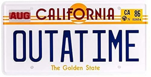 OPO 10 Replica della Targa in Metallo dell'auto Delorean Macchina del Tempo - Outatime (62)