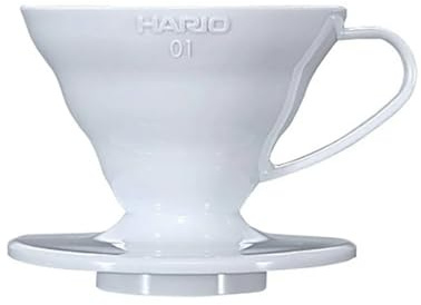 HARIO VDR-01-W V60 01 Transparenter Kaffee-Tropfer Weiß Kaffee-Tropfer für 1-2 Tassen