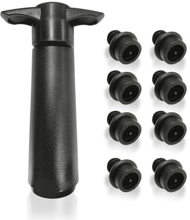 MEMOFYND 8 Tappi per Vino con 1 Pompa a Vuoto, Tappo per Vino sottovuoto, Protezione per Vino, Tappo per Bottiglia di Vino, Tappo per Bottiglia di Vino di Conservazione, Tappo per Bottiglia di Vino R