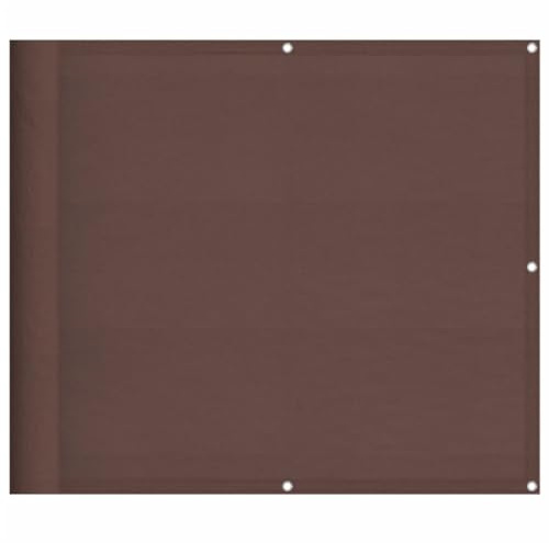 vidaXL Balkon Sichtschutz, Balkonbespannung mit Ösen Seil, Wasserfeste Balkonabdeckung, Balkonverkleidung für Balkon Terrasse, 90x1000cm Braun 100% Polyester-Oxford