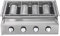 Edelstahl Gasgrill Silber Gasbräter Gas Grills 4-Brenner Gas BBQ Grill Edelstahl Gasgrill mit Grillrost für Camping Hinterhof