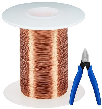 HTTYHT Reiner Kupferdraht 0,3 mm x 100 m Kupferspulen Basteldraht Kupfer Draht zur Schmuckherstellung Weicher Blanker Kupferdraht Ohne Lack für Schmuck DIY Schweißen Experiment Gartenarbeit