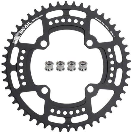 FOMTOR 104 BCD Chainring 50T 7-12 Speed Compatible CNC 7075 Aluminum Narrow Wide Tooth Round Chainrings for MTB/Road Bike Ebike Chainwheel Black