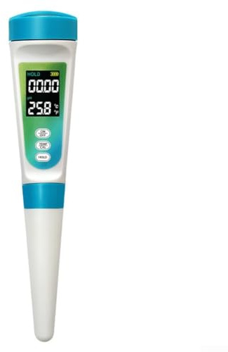 Lecreatekit PH Meter LCD Display, Multifunctional Tool Measuring PH Levels Meter With Stainless Steel Probe Testing For Food Measurement