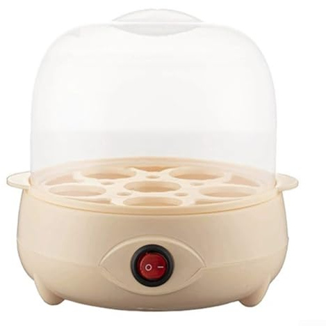 Mini cuiseur vapeur électrique pour petit déjeuner, avec arrêt automatique et protection contre la combustion à sec, peut cuire 5 œufs en une seule couche (jaune-1)