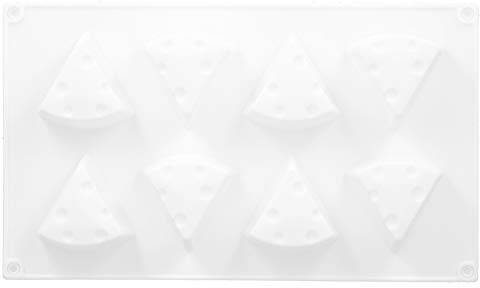 Stampo in silicone per torta di formaggio Stampo antiaderente a 8 cavità per dessert fai da te Pasticceria Mousse al cioccolato Commestibile Sicuro Bianco 29x17x3 cm