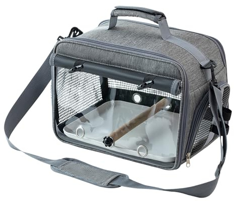 Cage de pour Oiseaux avec Plateau Amovible, Sac pour Animaux Portable et