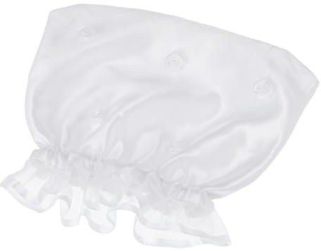 KALLORY Borsa da Sposa in Tessuto Satinato Bianco Decorazione a Fiore, Pochette Raffinata per Testimone, Sobrio per Giorno del Matrimonio