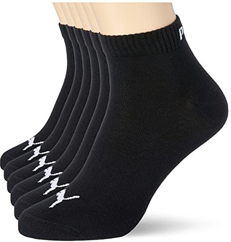 Puma Herren Quarters Sportsocken 6er Pack, Schwarz, 39-42