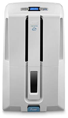 De'Longhi DD233P Deumidificatore, Capacità 30L al Giorno, Display Digitale, Funzione Anti-Gelo, Indicatore del livello dell'acqua