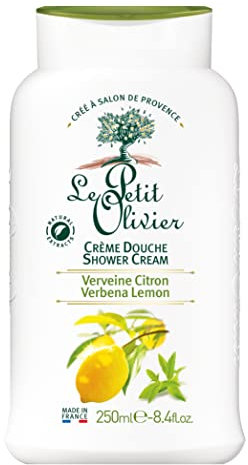 Le Petit Olivier Shower Cream - Verbena Lemon - Gently Cleanses Skin - Moisturizing And Nourishing - pH Neutral - Dermatologically Tested - Free Of Soap, Parabens Or Dyes - 8.4 Oz