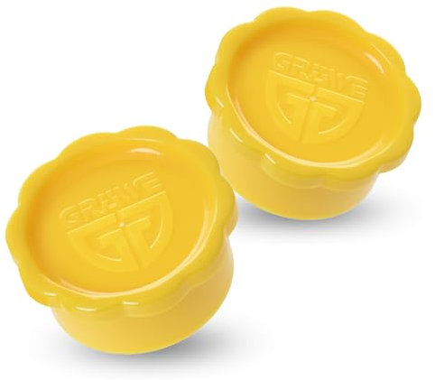 GRÄWE Deckel für Sodastream Glasflaschen Penguin und Crystal, 2er Set Flaschendeckel, absolut dichter Deckel, Gelb