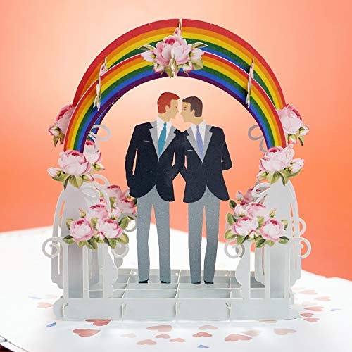 CUTPOPUP LGBT Gay Wedding Couple Pop Up Karte LGBT Hochzeit Karte Jubiläumskarte Pop Up LGBT Pärchen Hochzeit Pop Up Karte LGBT Happy Birthday Karte 3D…