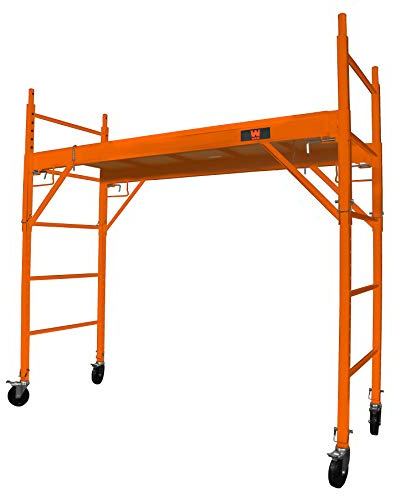WEN 31110T Baker-Style 6.25 ft. Multi-Purpose 1000-Pound-Capacity Rolling Steel Scaffolding