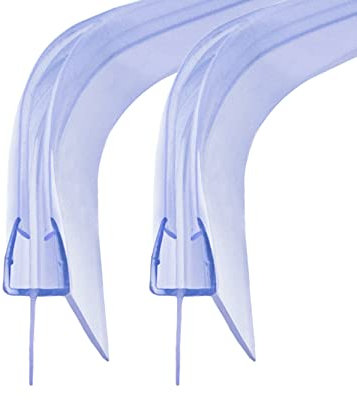 KOOBON Duschdichtung Gebogen 2x 40cm Runddusche Viertelkreisdusche Duschtürdichtung perfekte Übereinstimmung Glasstärke 5mm 6mm Ersatzdichtung Duschkabinen Wasserabweiser Duschtüren Spritzschutz