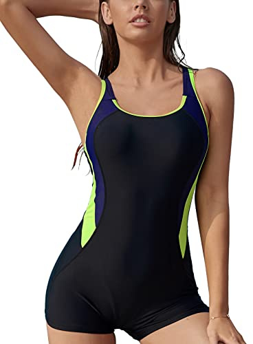 SHEKINI Women Athletic One Piece Swimsuit Racerback Bathing Suits