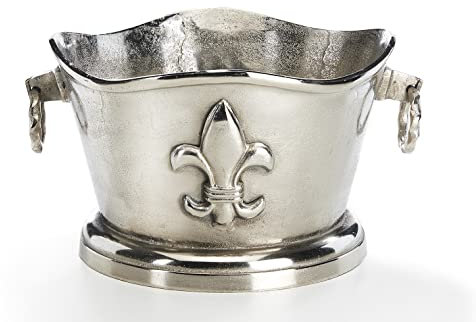 Kobolo Champagnerkühler Weinkühler Flaschenhalter - Lily - aus Metall - Silber