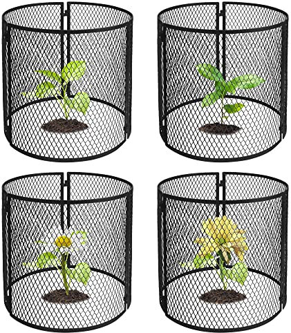 Pflanzenschutz von Tieren, 30x20 cm, für den Garten, Pflanzenschutz, Käfig, Stabiler Metall, Hasen-Barrikaden, um Hasen, Huhn, Tiere draußen zu halten, Gartendekoration, Lange Nutzung, 4 Stück