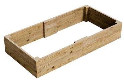 Conka Garden - Wooden Raised Bed Kit - Large Garden Planters for Vegetables, Herbs, Flowers – Start Growing Plants Earlier & Better - Durable & Resistant FSC Treated Timber 30cm H, 90cm x 180cm
