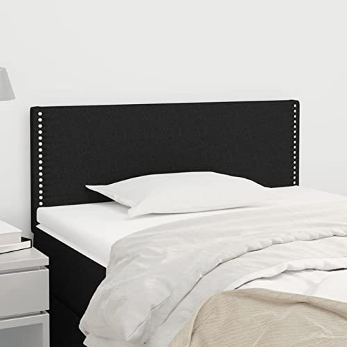 Festnight Kopfteile 1 STK.Kopfteil aus Stoff Bettkopfteil SchwarzWandschutz Bett Bettkopfteil Schlafzimmer für Bettgestell 90 x 5 x 78/88 cm Stoff