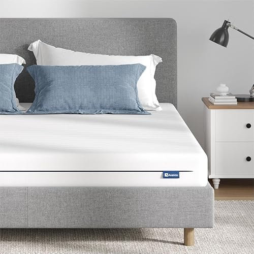 Avenco Madrass 140 x 190,7-zon 2-i-1, komfortskummadrass, hårdhetsgrad 3 och 4, avtagbart tygöverdrag, Öko-Tex certifierad, höjd 14 cm