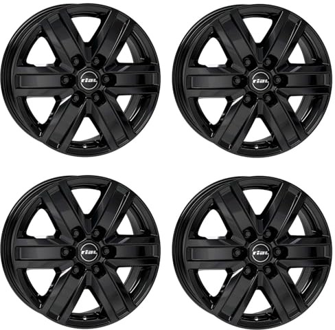 4x Rial rims alloy rims Transporter 7.0Jx17 ET57 6x130 diamant-schwarz compatible with MERCEDES-BENZ Sprinter