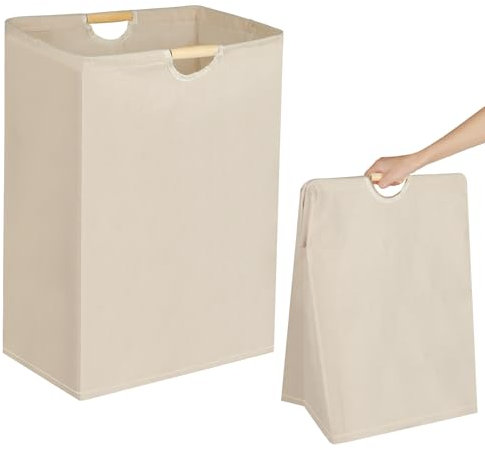 JASTOO Cesto portabiancheria pieghevole, grande, 60 l, per biancheria sporca, 40 x 53 x 27 cm