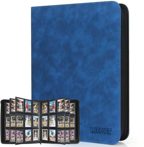 MIXPOET Top Loader Album pour cartes à collectionner pour 252 Top Loaders, Classeur à chargement supérieur 9 emplacements avec pochettes - YGO TCG MTG, ne Convient pas pour les Cartes Sans Top Loader