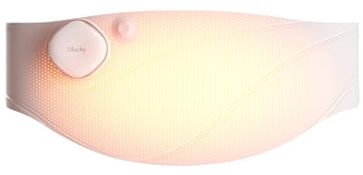 Almohadilla térmica portátil, 6 tabletas de alta energía, almohadilla de calentamiento rápido y 3 nives de calórica paraspalda o vientre, tela de yoga sin sentido, regalos de ella(Blanco)