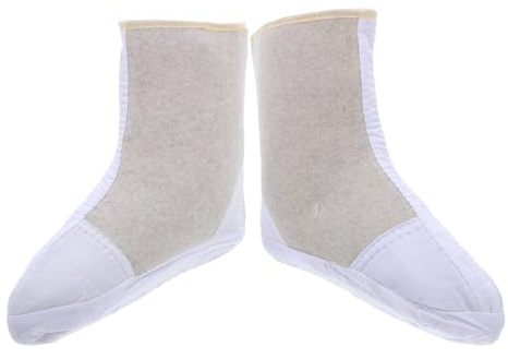 FRCOLOR Couvre-Chaussures en Feutre Beige Taille 42 pour Travail et Neige, Isolants et Flexibles, Doublures Chaudes pour Mineurs et Ouvriers sur Chantier