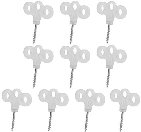 Generic 10 St Självlysande Pinnar, Gängade Tältspik för Camping med Tre ögon, Miljövänlig och återvinningsbar Design i Ljusa Färger