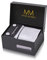 Massi Morino Krawatte Paisley Grau mit Einstecktuch Set Herren inkl. Manschettenknöpfe, Krawattennadel und Geschenkbox - Männer Krawattenset