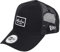 New Era Script Patch Black A-Frame Adjustable Trucker Cap - One-Size