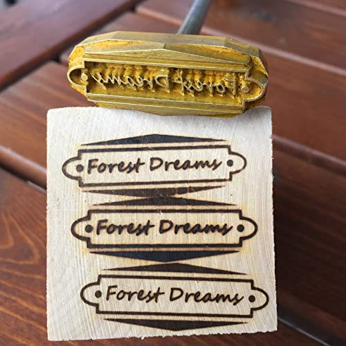 Brandeisen aus Holz, personalisierbares brennendes Logo-Design für Brandeisen, handgefertigt von Design (2,5 x 2,5 cm)