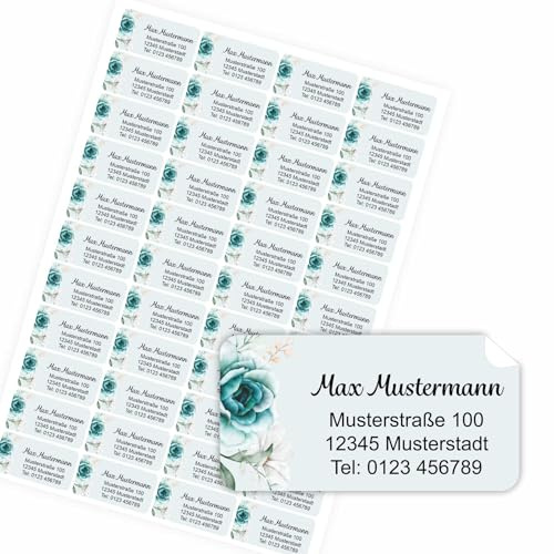 FOTOFOL Adressaufkleber 44 Stück – Adressetiketten Selbstklebend mit Name & Adresse für Briefe, Pakete & Organisation – hochwertige Etiketten Selbstklebend für Post & Kennzeichnung – Style 7