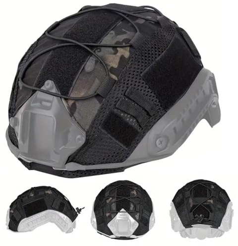 Black Camouflage Tactical Fast Helmet Cover for Airsoft Combat Helmets MH/BJ/PJ MTP Grey Camo
