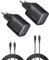 INIU 30W USB C Ladegerät 2-Pack, [USBC + USBA] Schnellladegerät mit Kabel, GaN PD Mehrfach Netzteil, USB C Charger für iPhone 16 15 Pro Max, iPad Pro, MacBook Air, Galaxy S25 S24 S23 Ultra, Google etc