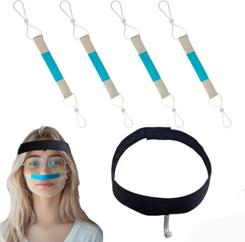 Waterproof Nose Bandage, Rhinoplasty Glasses Holder with Protective Cover+ Elastic Bandage Dressing Holder for Nose Surgery，Nasal Postoperative Supplies