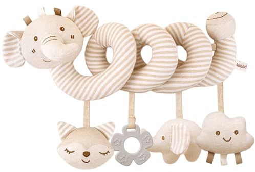 Xweptuy Jouet de Poussette pour bébé, Animaux en Peluche en Spirale Suspendus de Berceau, d'activité sensorielle éducative grinche